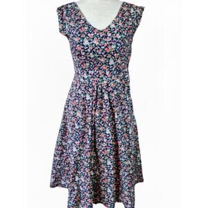 Lindy Bop Floral Fit & Flare Retro Style Dress XS